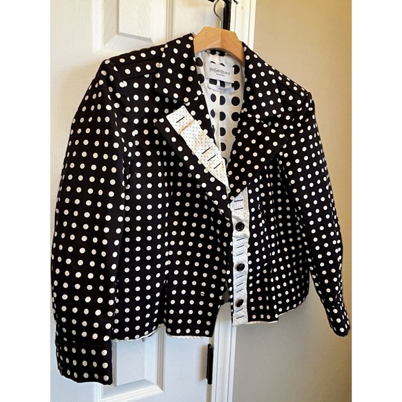 Yves Saint Laurent Jackets & Blazers - 2000s VINTAGE Yves Saint Laurent by Stefano Pilati Polkadot Jacket Y2K RUNWAY 42